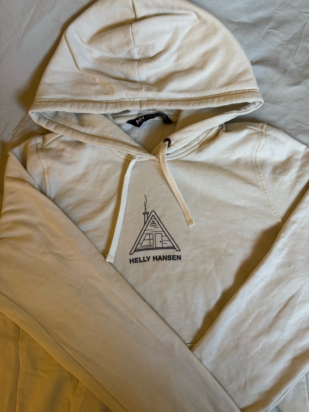Helly Hansen Cream Logo Hoodie size: M - Picture 5 of 6